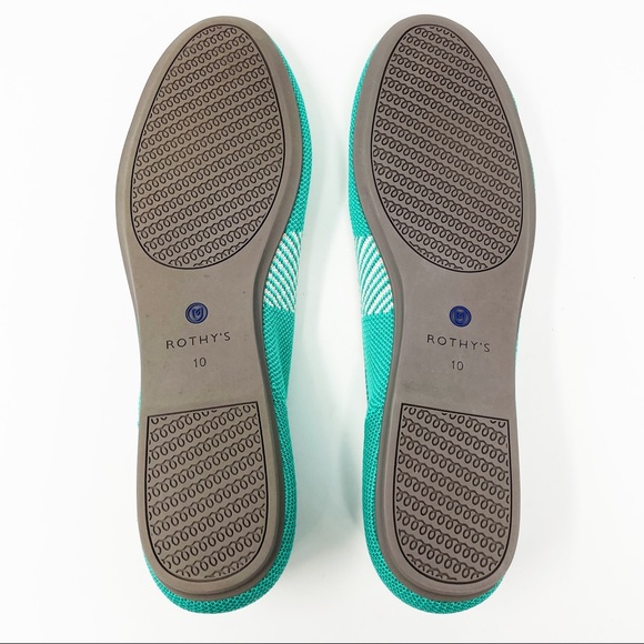 Rothy’s Calypso Blue Green Turquoise Teal Flats - Retired - Very Hard to Find 10 - Picture 3 of 4